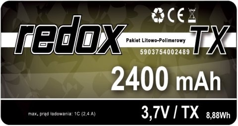 Redox 2400 Mah 3,7v Jr (Mt44) - Pakiet Lipo Tx