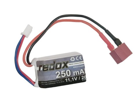 Redox 250 Mah 11,1v 20c Dean - Pakiet Lipo