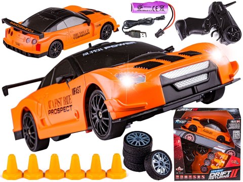 Samochód Do Driftu, Auto Rc Drift 1:24 2,4 Ghz 4wd Pomarańczowy