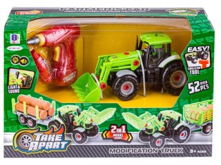 Traktor Z Naczepą Do Rozkręcania, Ciągnik Wkrętarka 52 El.