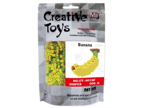 Koraliki Do Prasowania Wersja 3d, Szablon Banan Owoce, Saszetka, Prasowanka