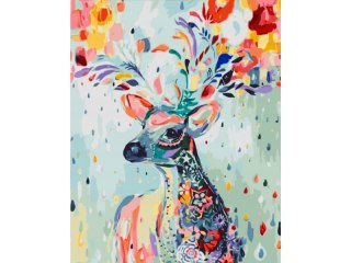 Obraz Malowanie Po Numerach Rama 40x50cm Kolorowy Jeleń