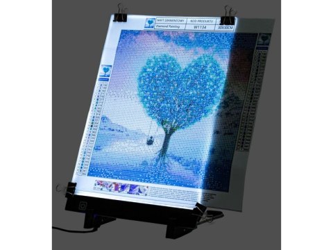 Podświetlana Tablica Led, Tablet, Deska Kreślarska, Kalka, Regulowany Stojak, Do Haftu, Diamond Painting Haft Diamentowy