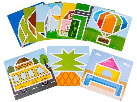Edukacyjna Gra Zręcznościowa Układanka Kolorowe Gumki Sznurek Hook Picture Game Karty