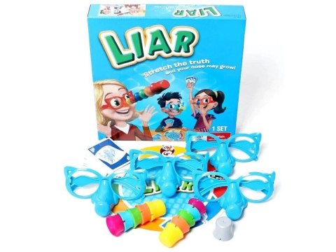 Gra Rodzinna Kłamca, Kłamczuch, Liar, Karty, Pinokio Okulary I Nos