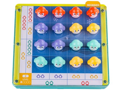 Gra Sudoku, Edukacyjne Puzzle, Klocki, Logiczna Układanka Pingwiny