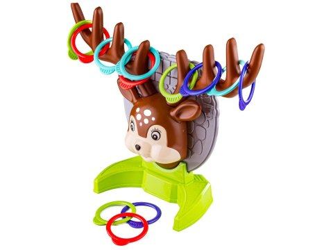Gra Zręcznościowa Rzucanie Obręczy Ringo, Jelonek + Obręcze, Deer Ring Game