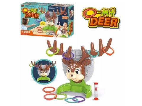 Gra Zręcznościowa Rzucanie Obręczy Ringo, Jelonek + Obręcze, Deer Ring Game