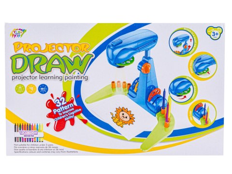 Projektor, Rzutnik Do Nauki Rysowania Malowania + Akcesoria Niebieski