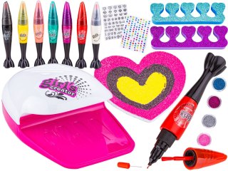 Zestaw Do Stylizacji Paznokci, Manicure, Lakiery, Suszarka + Akcesoria