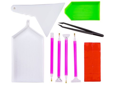 Akcesoria Haft Diamentowy, Kolorowe Etui + 30 Pojemników + Akcesoria Zestaw Do Diamond Painting