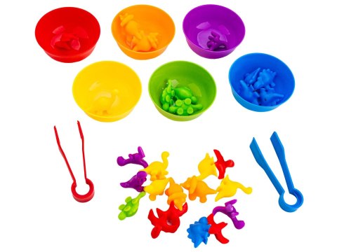 Edukacyjna Gra Dla Dzieci, Nauka Liczenia, Kolorów, Chwytania Dinozaury Klocki