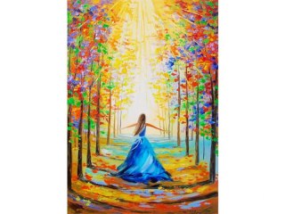 Haft Diamentowy, Obraz, Mozaika Diamentowa Diamond Painting, Kwiecista Aleja 30x40cm