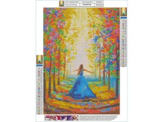 Haft Diamentowy, Obraz, Mozaika Diamentowa Diamond Painting, Kwiecista Aleja 30x40cm