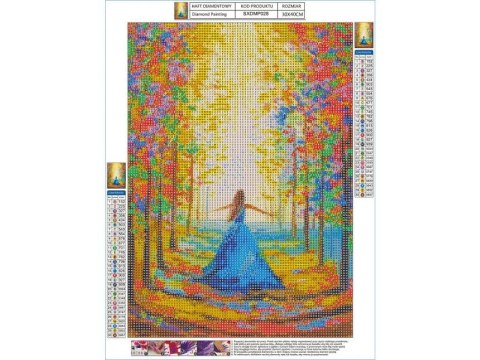 Haft Diamentowy, Obraz, Mozaika Diamentowa Diamond Painting, Kwiecista Aleja 30x40cm