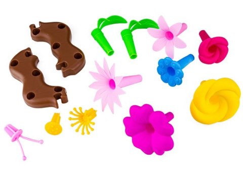 Klocki Konstrukcyjne Ogród Kwiatki, Zestaw Do Zbudowania Kwiatowej Kompozycji 104 El