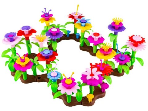 Klocki Konstrukcyjne Ogród Kwiatki, Zestaw Do Zbudowania Kwiatowej Kompozycji 104 El