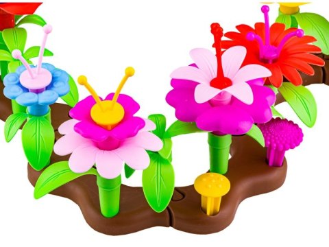 Klocki Konstrukcyjne Ogród Kwiatki, Zestaw Do Zbudowania Kwiatowej Kompozycji 104 El