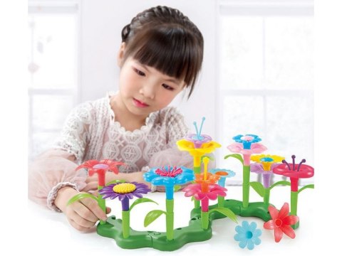 Klocki Konstrukcyjne Ogród Kwiatki, Zestaw Do Zbudowania Kwiatowej Kompozycji 104 El