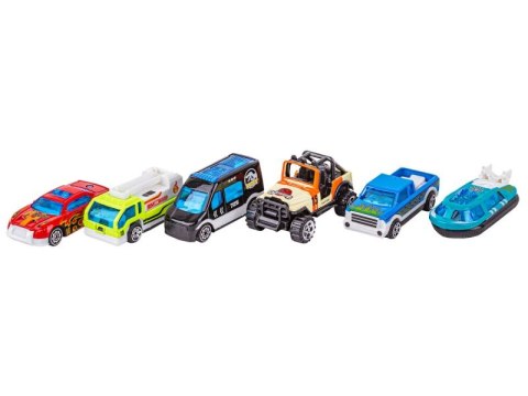 Metalowe Pojazdy, Auta, Resoraki 6 Sztuk Zestaw 1:64 Pojazd Swat, Poduszkowiec, Jeep Turystyczny