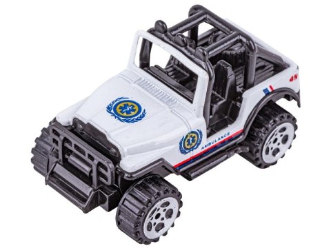 Metalowe Pojazdy Uprzywilejowane, Auta, Resoraki 6 Sztuk Zestaw 1:64 Pogotowie, Ambulans