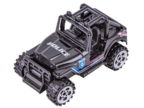 Metalowe Pojazdy Uprzywilejowane, Auta, Resoraki 6 Sztuk Zestaw 1:64 Policja, Radiowóz