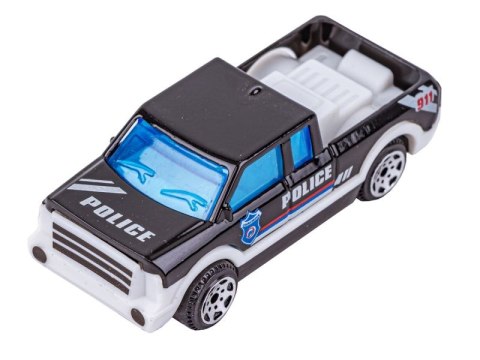 Metalowe Pojazdy Uprzywilejowane, Auta, Resoraki 6 Sztuk Zestaw 1:64 Policja, Radiowóz