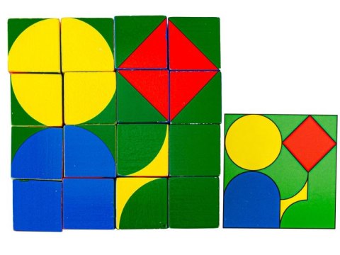 Edukacyjna Układanka Dla Dzieci, Kolorowe, Drewniane Klocki, Karty