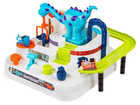 Interaktywny Tor Przeszkód + Pojazdy, Zjazd Samochodowy Dinozaur