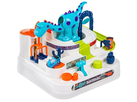 Interaktywny Tor Przeszkód + Pojazdy, Zjazd Samochodowy Dinozaur