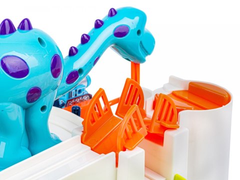 Interaktywny Tor Przeszkód + Pojazdy, Zjazd Samochodowy Dinozaur