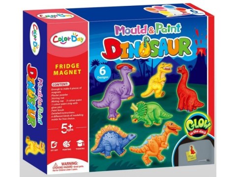 Kreatywny Zestaw Stwórz Magnes, Odlew Diy Dinozaury Glow Zrób To Sam