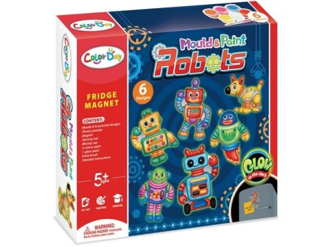 Kreatywny Zestaw Stwórz Magnes, Odlew Diy Wesołe Roboty, Glow Zrób To Sam