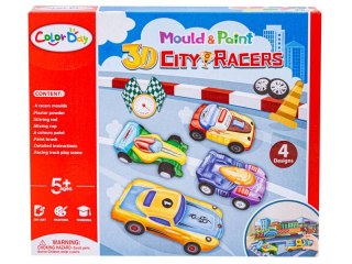 Kreatywny Zestaw Stwórz Odlew Diy Miejskie Wyścigówki, Auta 3d, City Racers 4 Sztuki Zrób To Sam