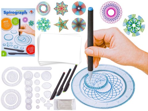 Spirograf, Zestaw Do Rysowania, Szablony, Pisaki