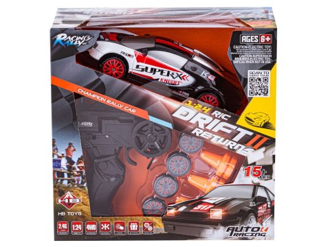 Samochód Do Driftu, Auto Rc Drift 1:24 2,4 Ghz 4wd Czarno-Białe Bugatti