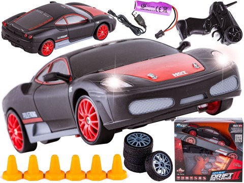 Samochód Do Driftu, Auto Rc Drift 1:24 2,4 Ghz 4wd Czerwono-Czarne Ferrari