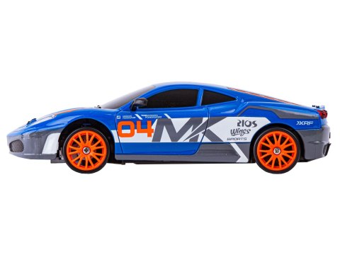 Samochód Do Driftu, Auto Rc Drift 1:24 2,4 Ghz 4wd Niebieskie Ferrari