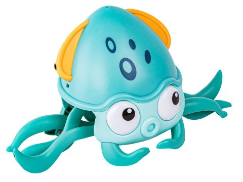 Uciekająca Pełzająca Ośmiornica, Interaktywna Zabawka, Świeci, Gra Melodie Robot Niebieska
