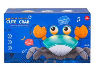 Uciekający Pełzający Krab, Interaktywna Zabawka, Świeci, Gra Melodie Robot Niebieski