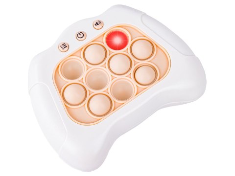 Zabawka Gra Elektroniczna Antystresowa Pop It Sensoryczna, Wypychanka, Pad, Kontroler Biały