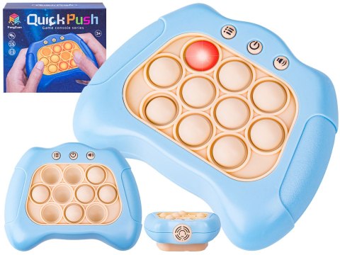 Zabawka Gra Elektroniczna Antystresowa Pop It Sensoryczna, Wypychanka, Pad, Kontroler Błękitny