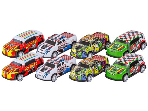 Auta Resoraki 25 Szt. Samochody W Kuferku + Podkładka + Akcesoria, Zestaw Samochodów Wyścigowych