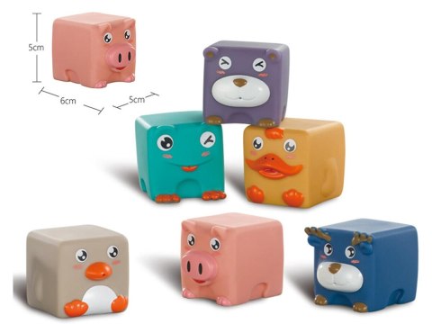 Duże Klocki Sensoryczne Zwierzęta 6 Sztuk Miękkie Edukacyjny Zestaw Klocków Dla Malucha