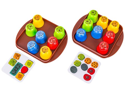 Edukacyjna Gra Logiczna "Mole Maze" 2w1 Szybkie Kubeczki, Kółko Krzyżyk, Karty