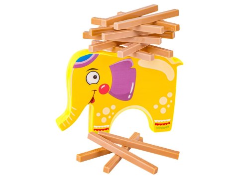 Edukacyjna Gra Zręcznościowa "Stack Game", Zbuduj Wieżę, Układanka, Klocki + Słoń
