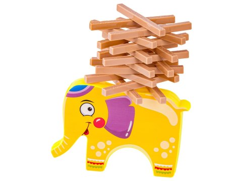 Edukacyjna Gra Zręcznościowa "Stack Game", Zbuduj Wieżę, Układanka, Klocki + Słoń