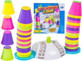 Edukacyjna Gra Zręcznościowa "Stacking Game", Zbuduj Wieżę, Układanka, Kolorowe Kubeczki