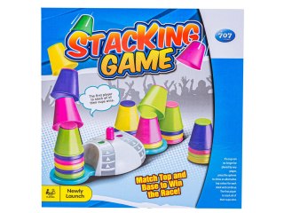 Edukacyjna Gra Zręcznościowa "Stacking Game", Zbuduj Wieżę, Układanka, Kolorowe Kubeczki
