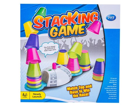 Edukacyjna Gra Zręcznościowa "Stacking Game", Zbuduj Wieżę, Układanka, Kolorowe Kubeczki